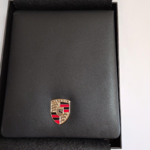 Porsche wappen leder - leder, klapp