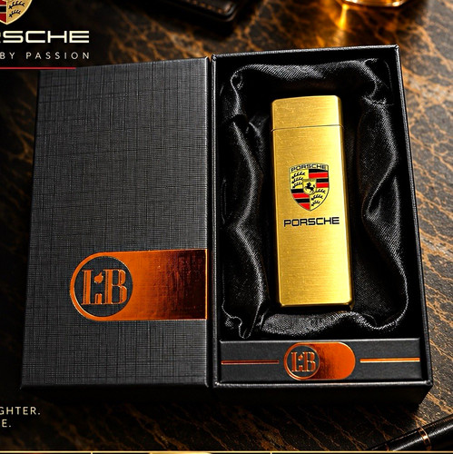 Porsche feuerzeug goldfarben - porsche,